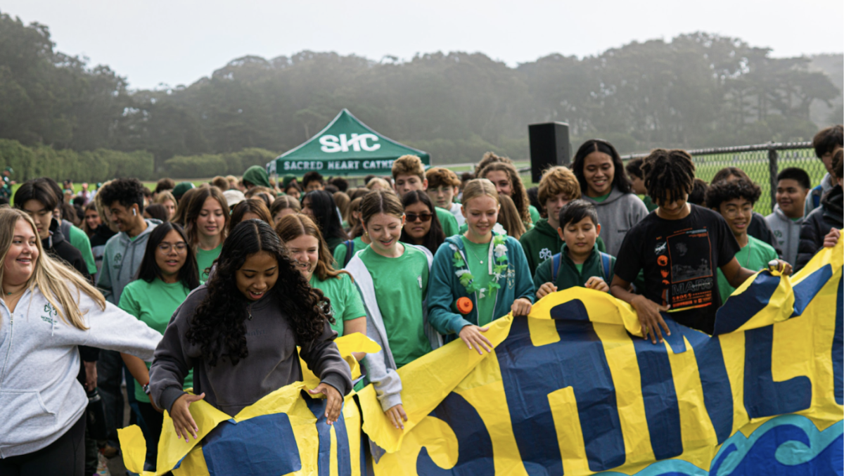 The Class of ‘28 walking into their freshman year at SHC’s Walkathon.